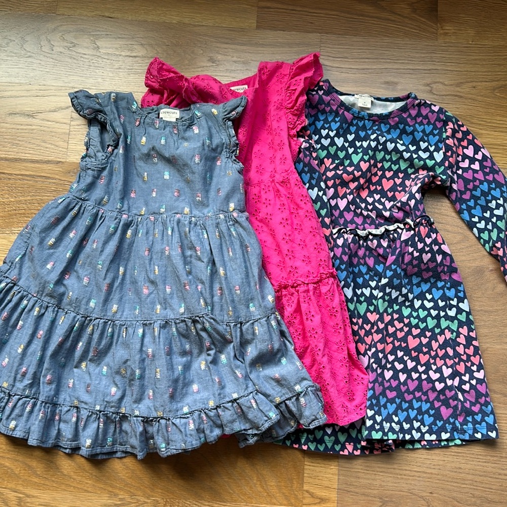 Bundle of 3 Crewcuts (j.crew) girls dresses, size 6